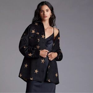 Anthropologie AVEC LES FILLES Starry Knit Shacket Shirt Jacket Sz XS